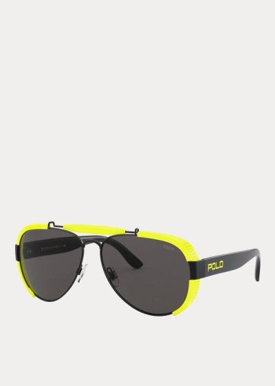 Gafas De Sol Polo Ralph Lauren Hombre Grises Oscuro - Fluorescent Pilot - BPJFG9607